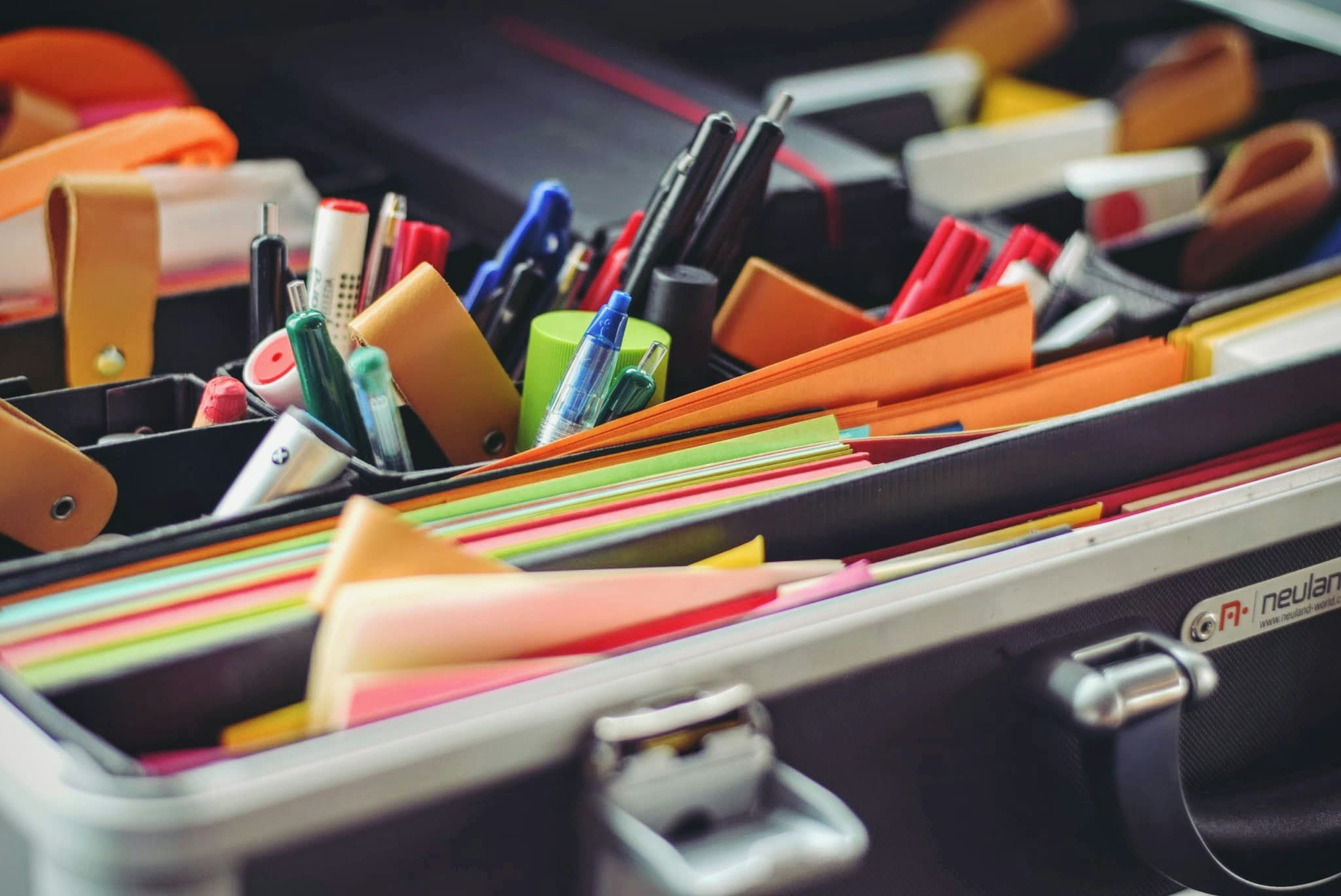 Eco-friendly pencils and paper goods on a desk